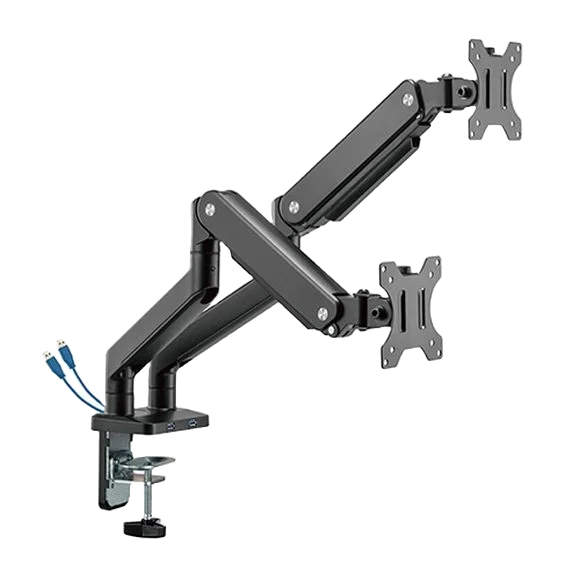 MXG BMA-24U Aluminum Spring-Assisted Dual Monitor Arm