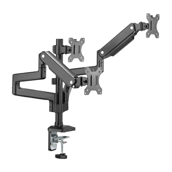 MXG BMA-36 Aluminum Spring-Assisted Triple Monitor Arm